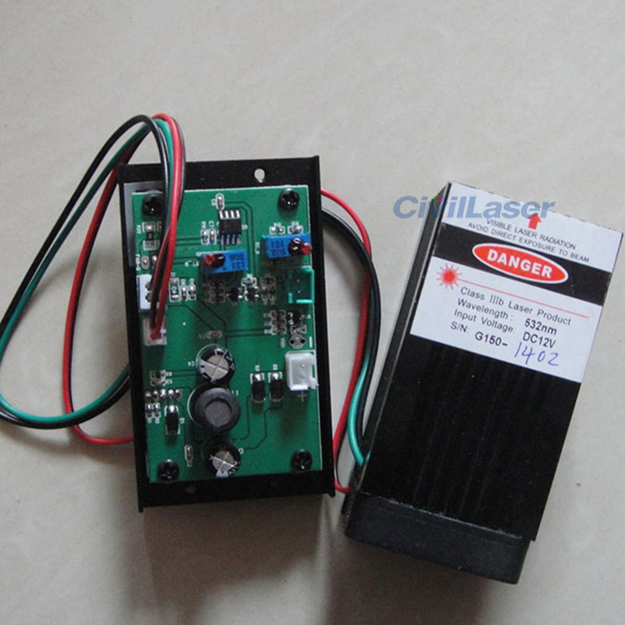 532nm 50mw-150mw TTL Modulation Green Laser Module Dot - Click Image to Close